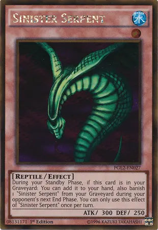 Sinister Serpent [PGL2-EN027] Gold Rare - Doe's Cards