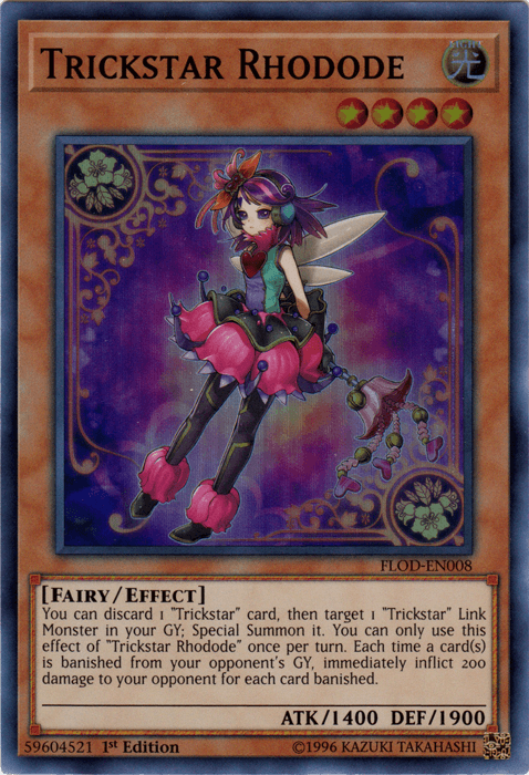 Trickstar Rhodode [FLOD-EN008] Super Rare - Doe's Cards