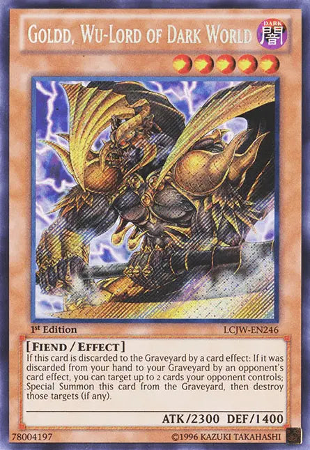 Goldd, Wu-Lord of Dark World [LCJW-EN246] Secret Rare - Doe's Cards