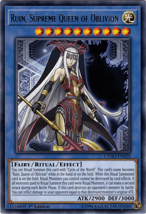 Ruin, Supreme Queen of Oblivion [CYHO-EN029] Rare - Doe's Cards