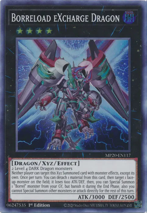 Borreload eXcharge Dragon [MP20-EN117] Super Rare - Doe's Cards