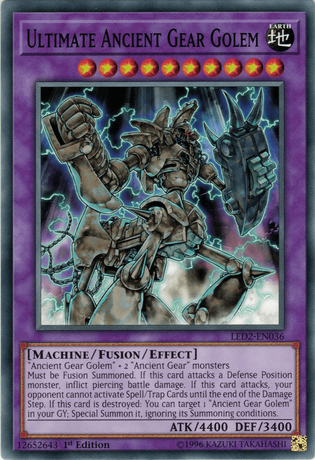 Ultimate Ancient Gear Golem [LED2-EN036] Common - Doe's Cards