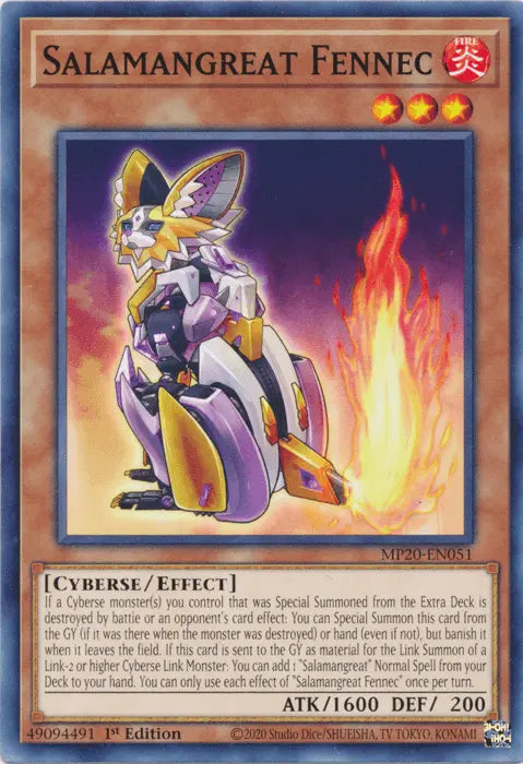 Salamangreat Fennec [MP20-EN051] Common - Doe's Cards