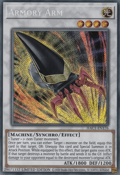 Armory Arm [HAC1-EN176] Secret Rare - Doe's Cards