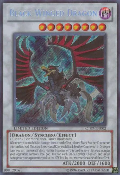 Black-Winged Dragon [CT07-EN002] Secret Rare - Doe's Cards