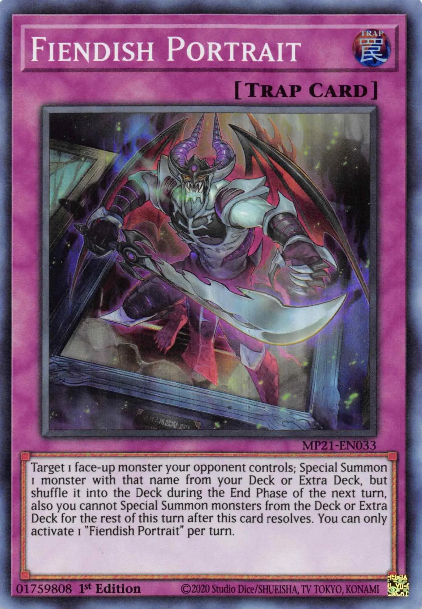 Fiendish Portrait [MP21-EN033] Super Rare - Doe's Cards