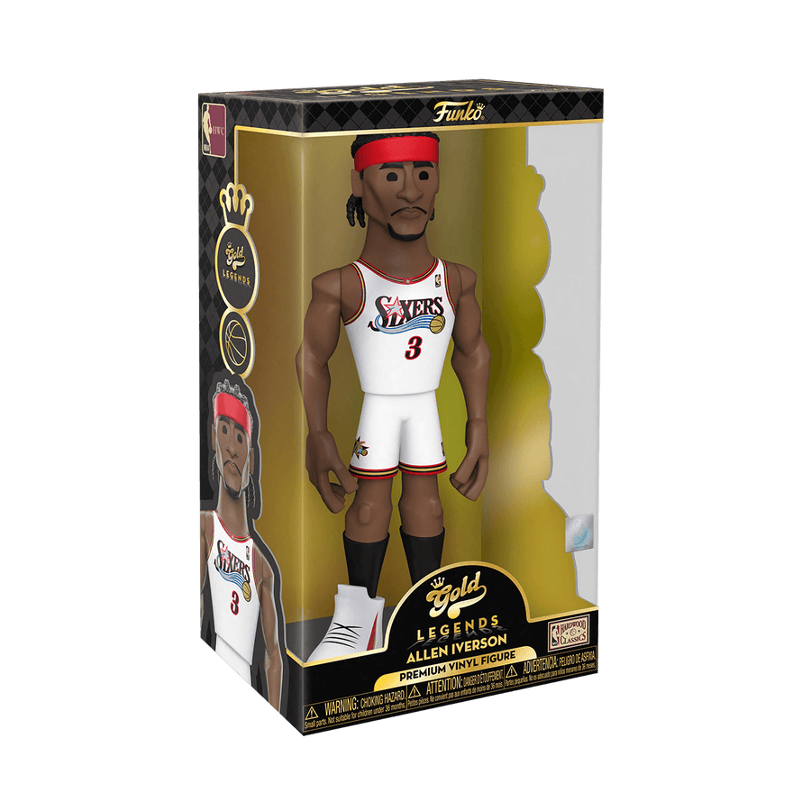 Funko Pop! Gold 12" NBA Legend: 76ers - Allen Iverson - Doe's Cards