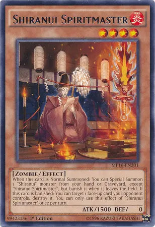 Shiranui Spiritmaster [MP16-EN201] Rare - Doe's Cards