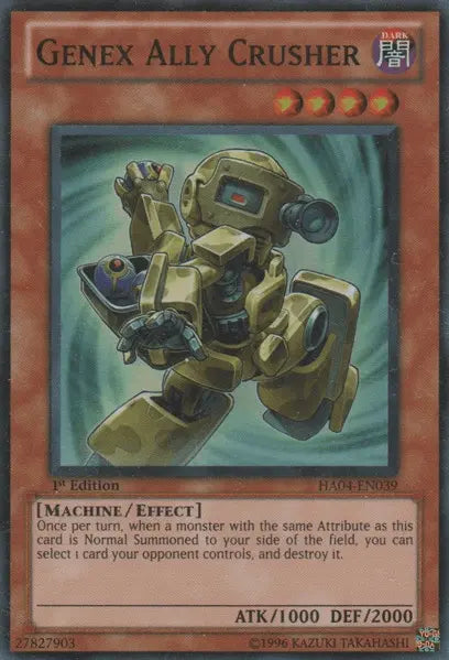 Genex Ally Crusher [HA04-EN039] Super Rare - Doe's Cards