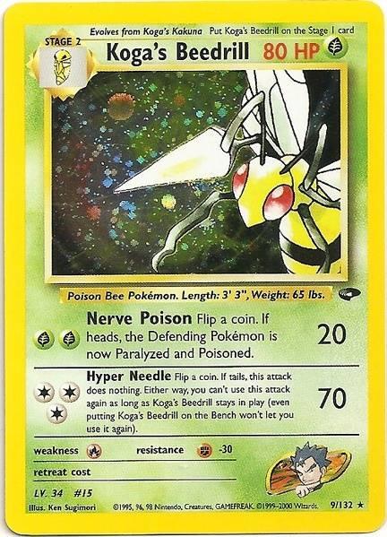 Koga's Beedrill (9/132) [Gym Challenge Unlimited] - Doe's Cards