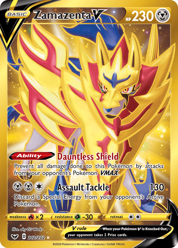 Zamazenta V (212/202) [Sword & Shield: Base Set] - Doe's Cards