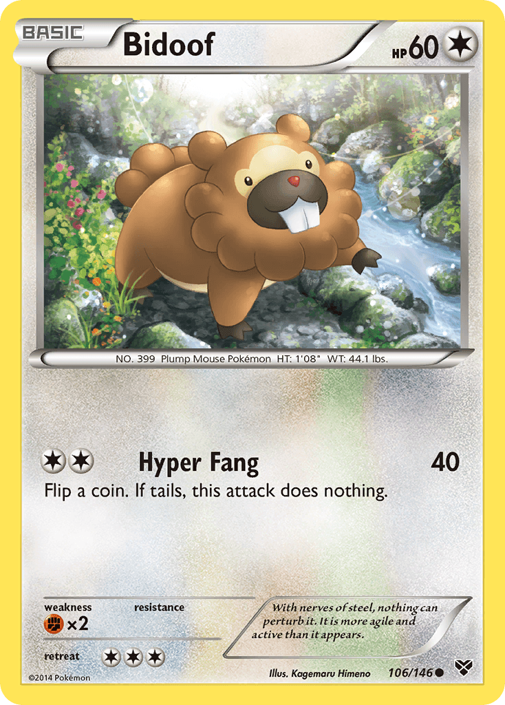 Bidoof (106/146) [XY: Base Set] - Doe's Cards