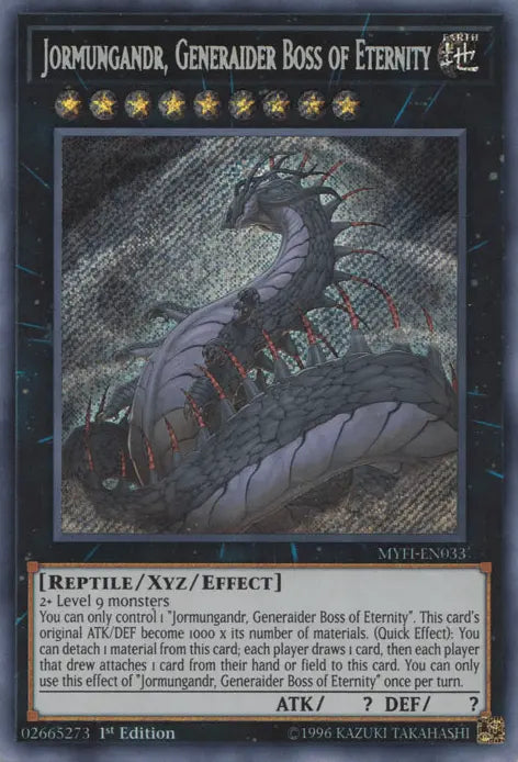 Jormungandr, Generaider Boss of Eternity [MYFI-EN033] Secret Rare - Doe's Cards