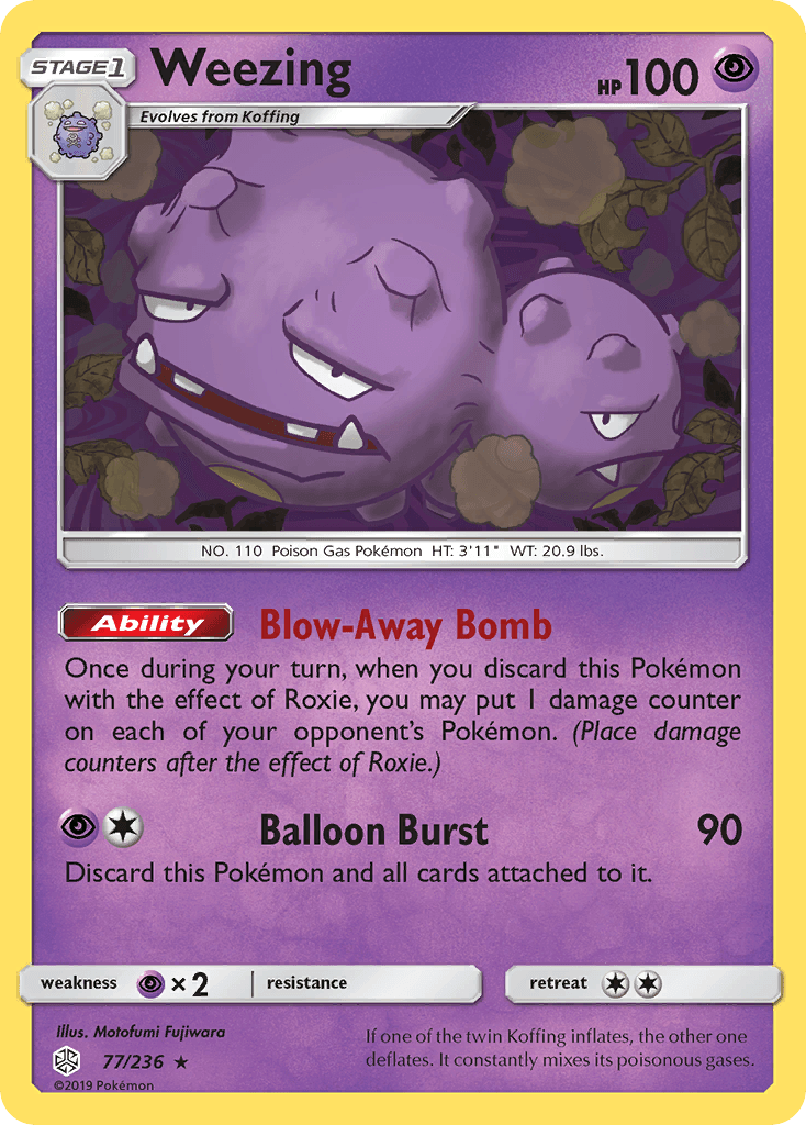 Weezing (77/236) [Sun & Moon: Cosmic Eclipse] - Doe's Cards