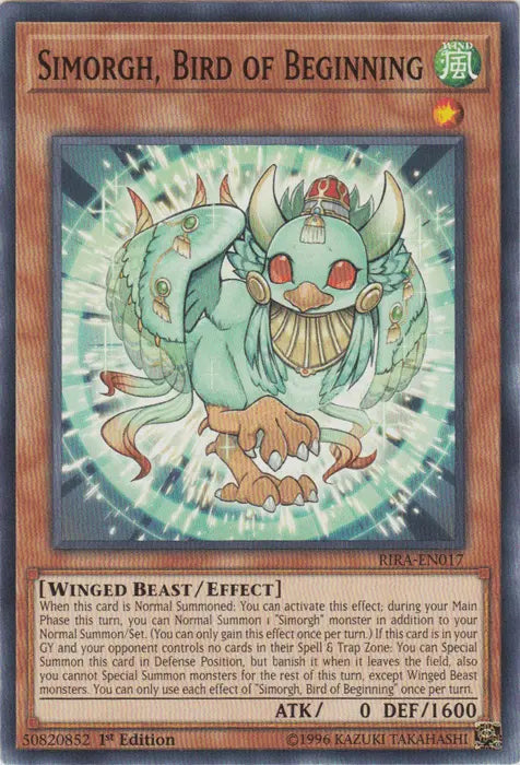 Simorgh, Bird of Beginning [RIRA-EN017] Common - Doe's Cards