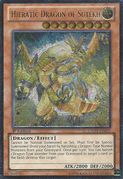 Hieratic Dragon of Sutekh [GAOV-EN025] Ultimate Rare - Doe's Cards