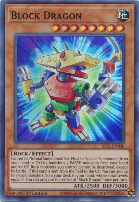 Block Dragon [SESL-EN038] Super Rare - Doe's Cards