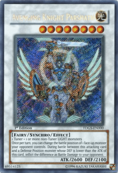 Avenging Knight Parshath [TDGS-EN000] Secret Rare - Doe's Cards