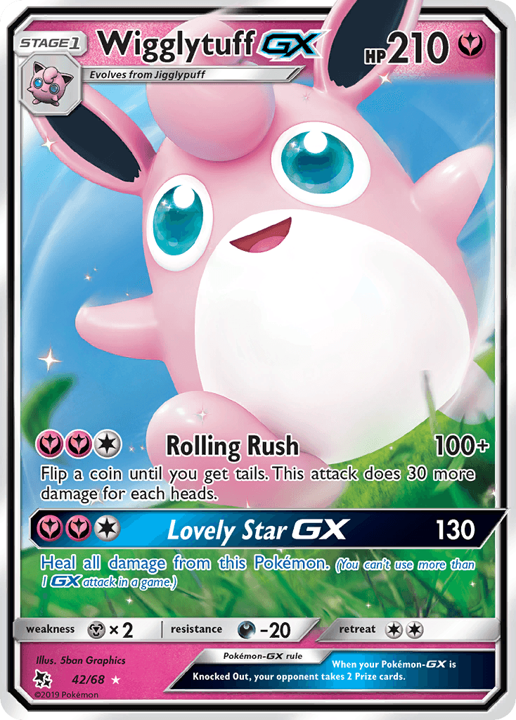 Wigglytuff GX (42/68) [Sun & Moon: Hidden Fates] - Doe's Cards