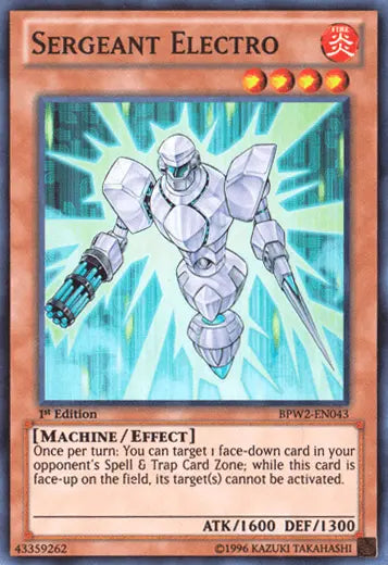 Sergeant Electro [BPW2-EN043] Super Rare - Doe's Cards