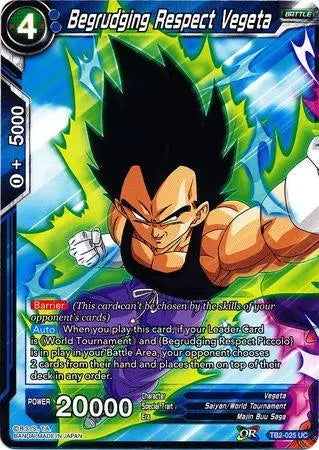 Begrudging Respect Vegeta (TB2-025) [World Martial Arts Tournament] - Doe's Cards