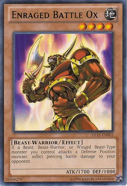 Enraged Battle Ox (Green) [DL15-EN002] Rare - Doe's Cards