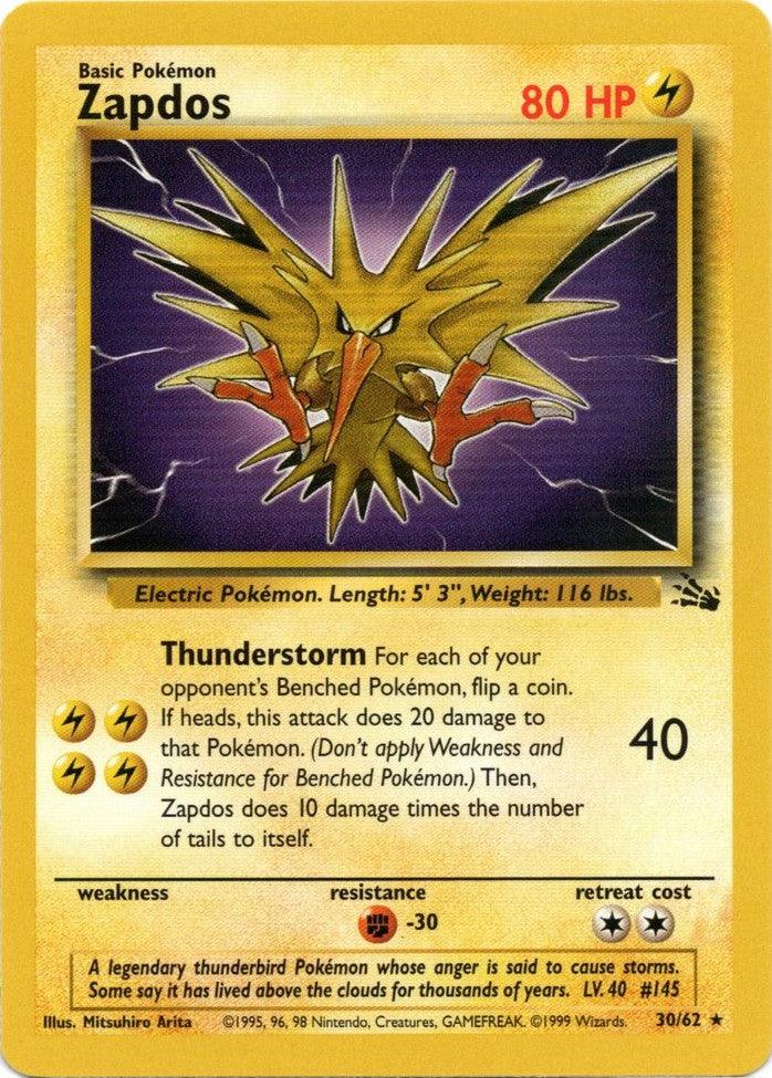 Zapdos (30/62) [Fossil Unlimited] - Doe's Cards