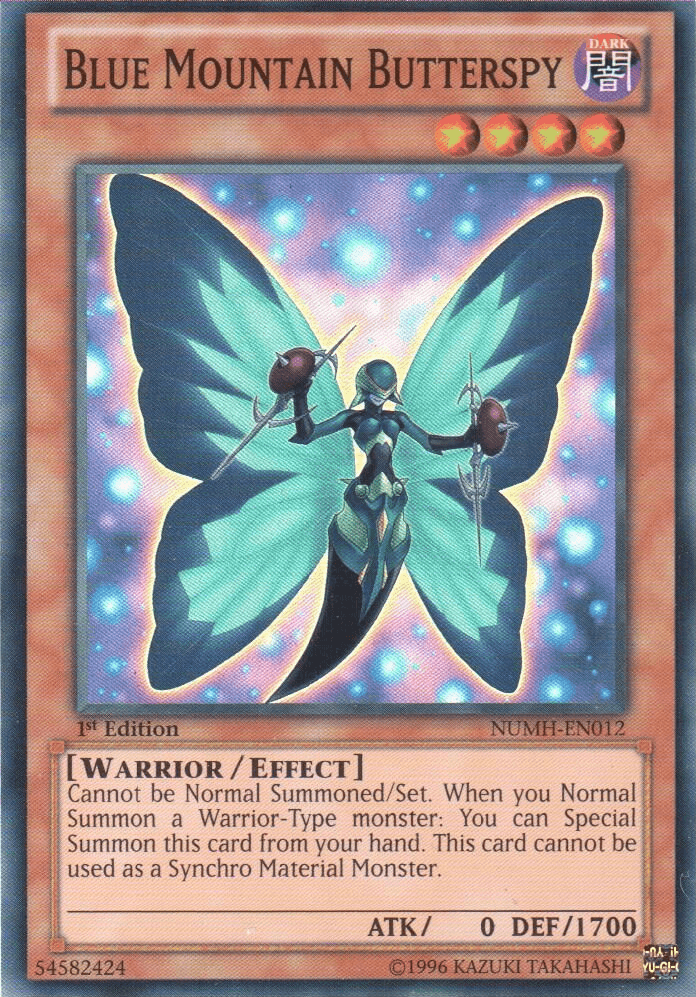 Blue Mountain Butterspy [NUMH-EN012] Super Rare - Doe's Cards