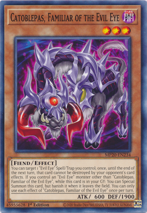 Catoblepas, Familiar of the Evil Eye [MP20-EN234] Common - Doe's Cards