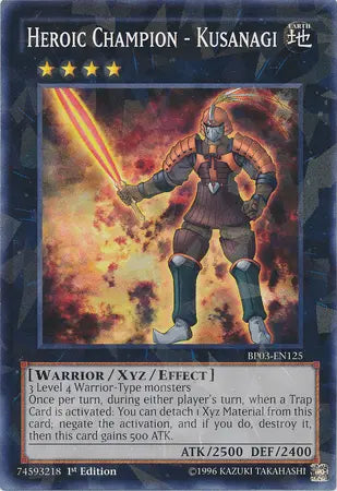 Heroic Champion - Kusanagi [BP03-EN125] Shatterfoil Rare - Doe's Cards