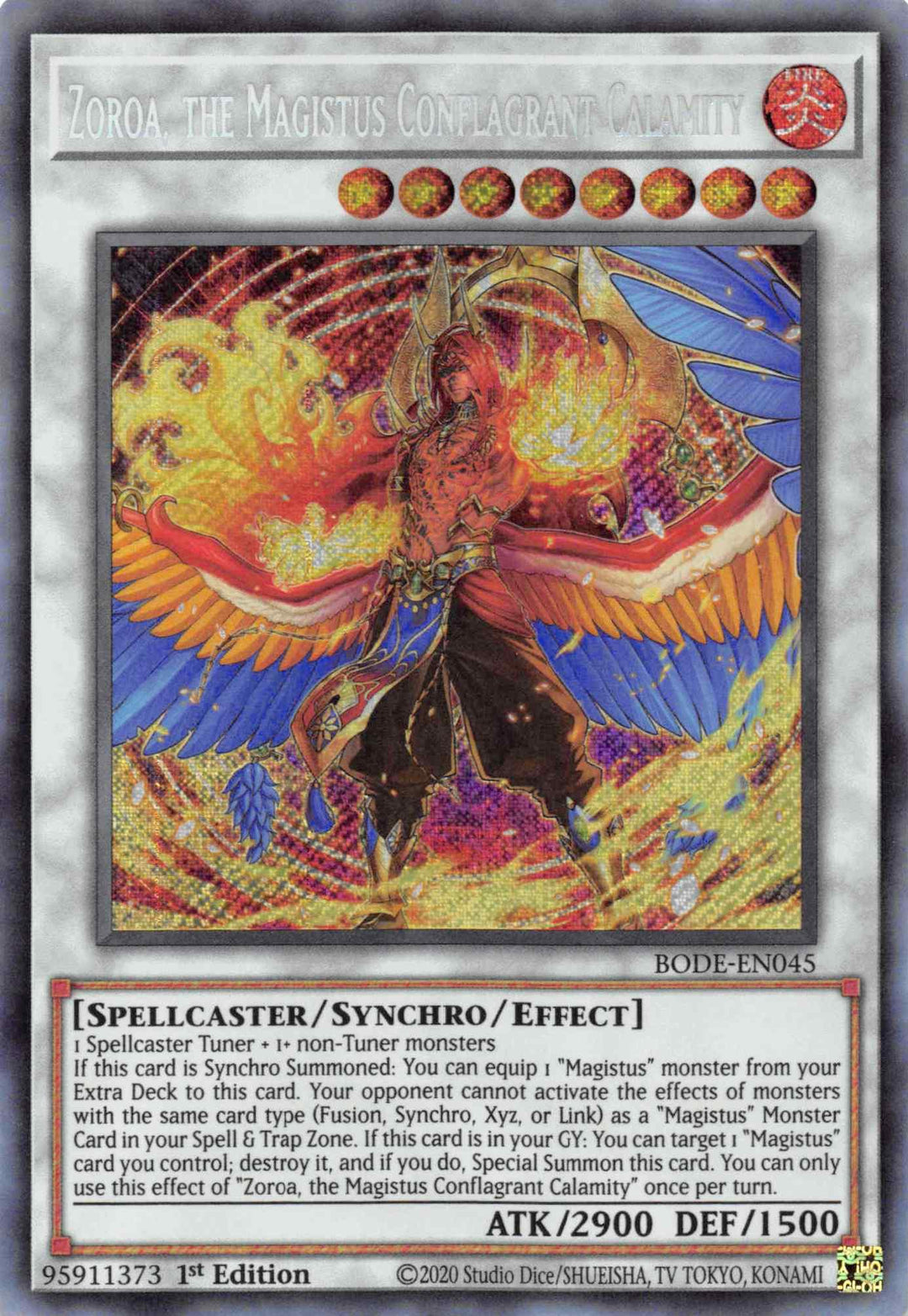 Zoroa, the Magistus Conflagrant Calamity [BODE-EN045] Secret Rare - Doe's Cards