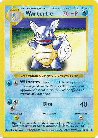 Wartortle (42/102) [Base Set Shadowless Unlimited] - Doe's Cards