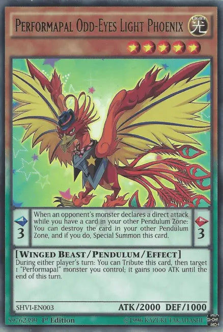 Performapal Odd-Eyes Light Phoenix [SHVI-EN003] Rare - Doe's Cards