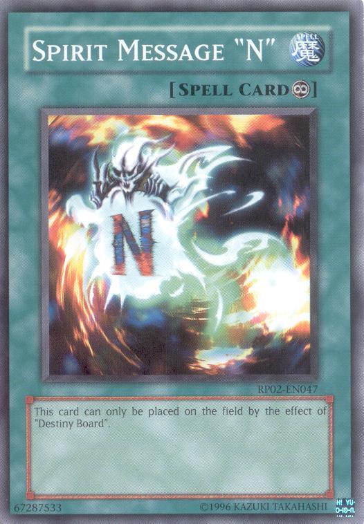 Spirit Message "N" [RP02-EN047] Common - Doe's Cards