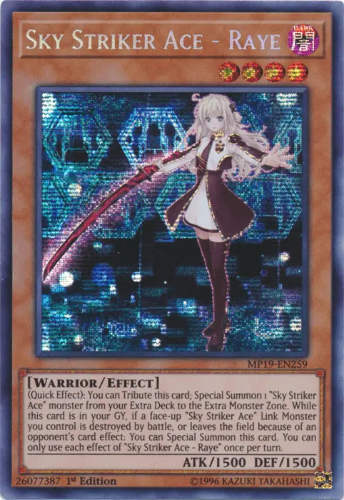 Sky Striker Ace - Raye [MP19-EN259] Prismatic Secret Rare - Doe's Cards