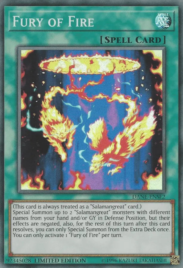 Fury of Fire [DANE-ENSE2] Super Rare - Doe's Cards