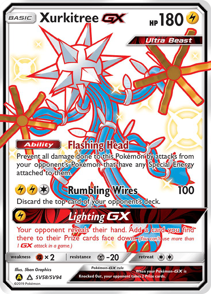 Xurkitree GX (SV58/SV94) [Sun & Moon: Hidden Fates - Shiny Vault] - Doe's Cards