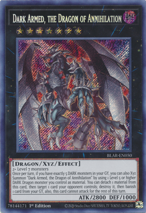 Dark Armed, the Dragon of Annihilation [BLAR-EN050] Secret Rare - Doe's Cards