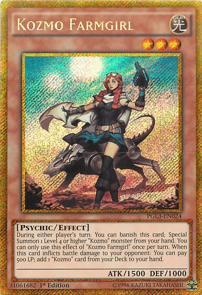 Kozmo Farmgirl [PGL3-EN024] Gold Secret Rare - Doe's Cards