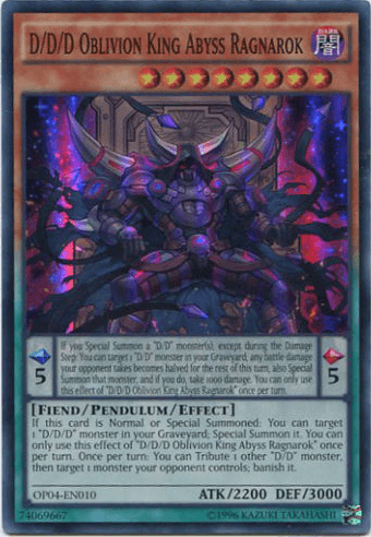 D/D/D Oblivion King Abyss Ragnarok [OP04-EN010] Super Rare - Doe's Cards