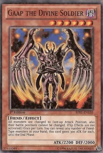 Gaap the Divine Soldier [BP01-EN150] Starfoil Rare - Doe's Cards