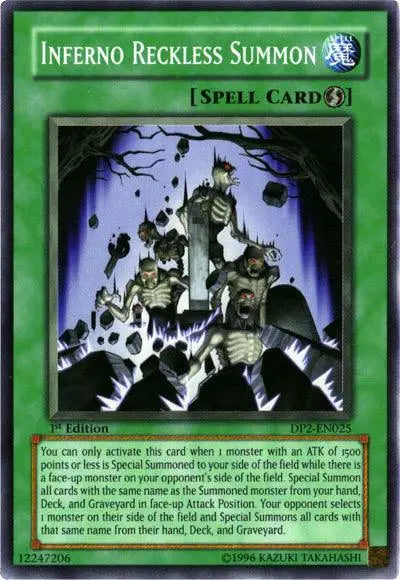 Inferno Reckless Summon [DP2-EN025] Super Rare - Doe's Cards