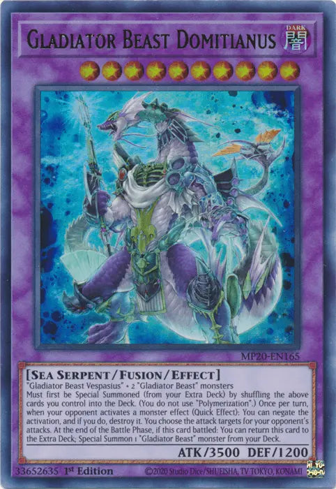 Gladiator Beast Domitianus [MP20-EN165] Ultra Rare - Doe's Cards