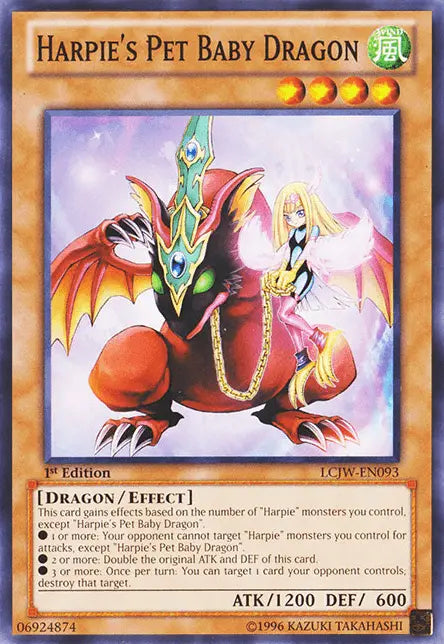 Harpie's Pet Baby Dragon [LCJW-EN093] Common - Doe's Cards