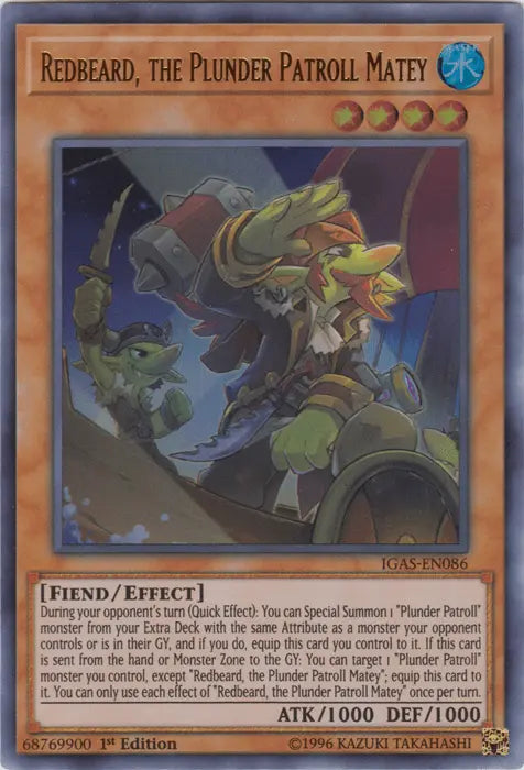 Redbeard, the Plunder Patroll Matey [IGAS-EN086] Ultra Rare - Doe's Cards