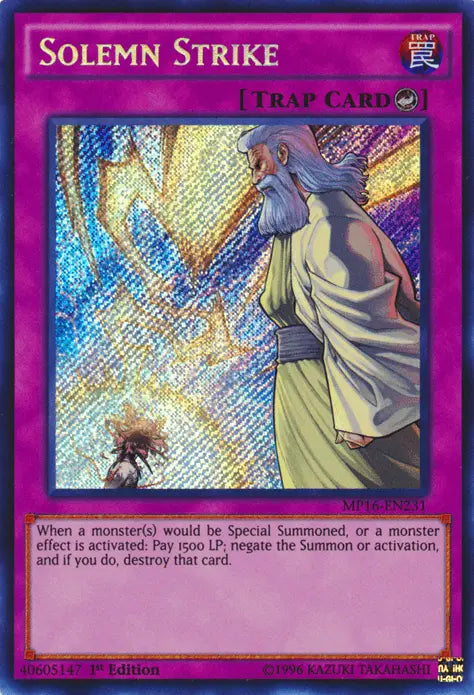 Solemn Strike [MP16-EN231] Secret Rare - Doe's Cards