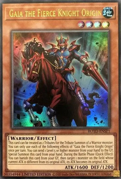 Gaia the Fierce Knight Origin [ROTD-ENSP1] Ultra Rare - Doe's Cards