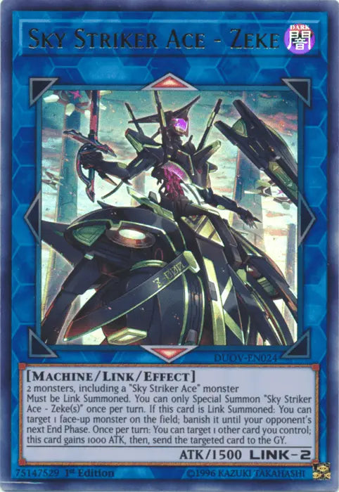 Sky Striker Ace - Zeke [DUOV-EN024] Ultra Rare - Doe's Cards