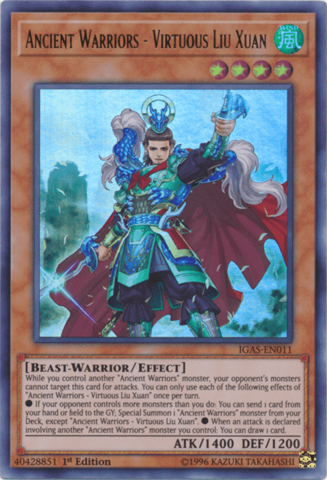 Ancient Warriors - Virtuous Liu Xuan [IGAS-EN011] Ultra Rare - Doe's Cards