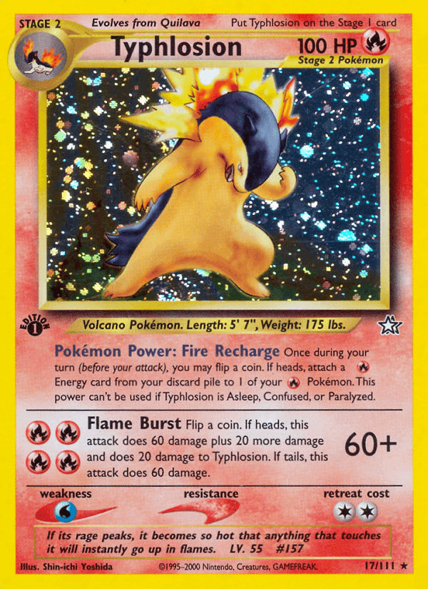 Typhlosion (17/111) [Neo Genesis 1st Edition] - Doe's Cards